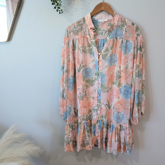 Olivaceous Dresses & Skirts - Olivaceous Pastel Floral Blouse
